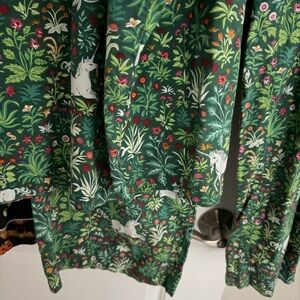 Printfresh Unicorn Forest Green Botanical Pajamas MEN’S SIZE XL